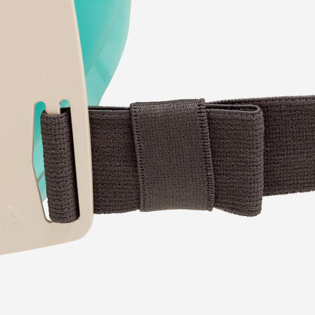 Маска Easybreath 900 для снорклінгу бежева/зелена