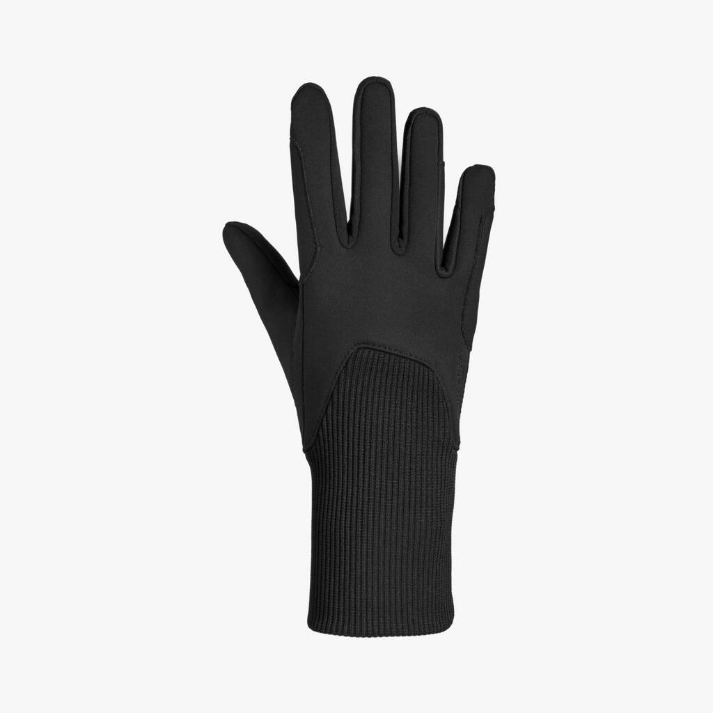 Kids' Horse Riding Gloves 140 Warm - Black