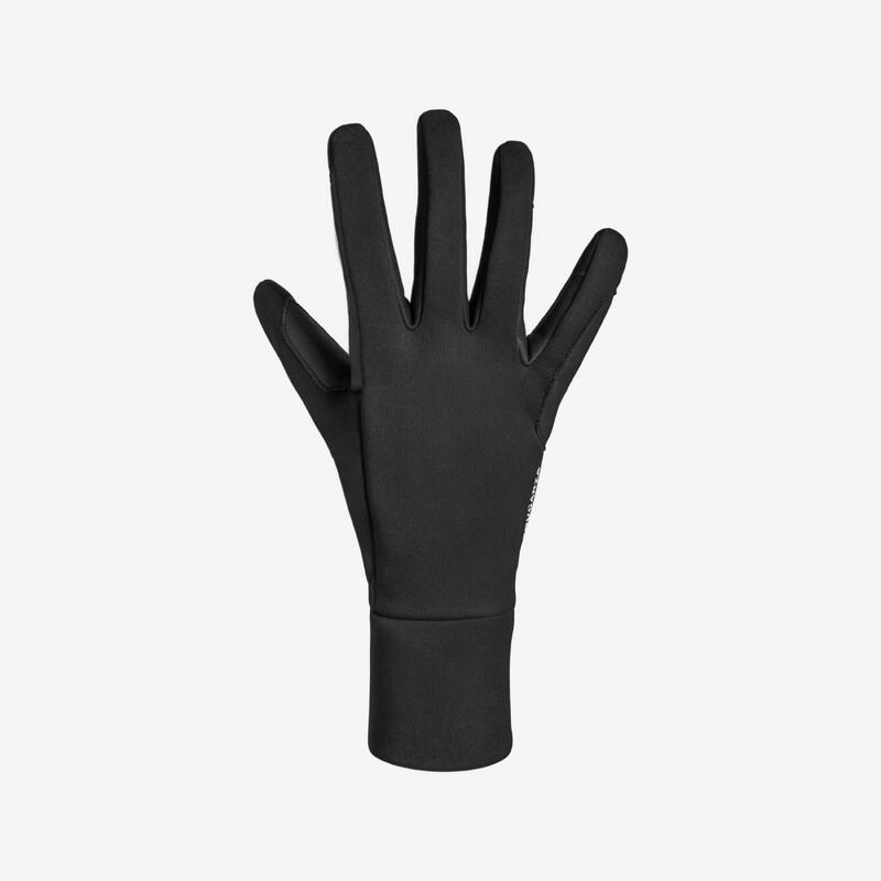 Gants chauds d'équitation femme 100 WARM noir