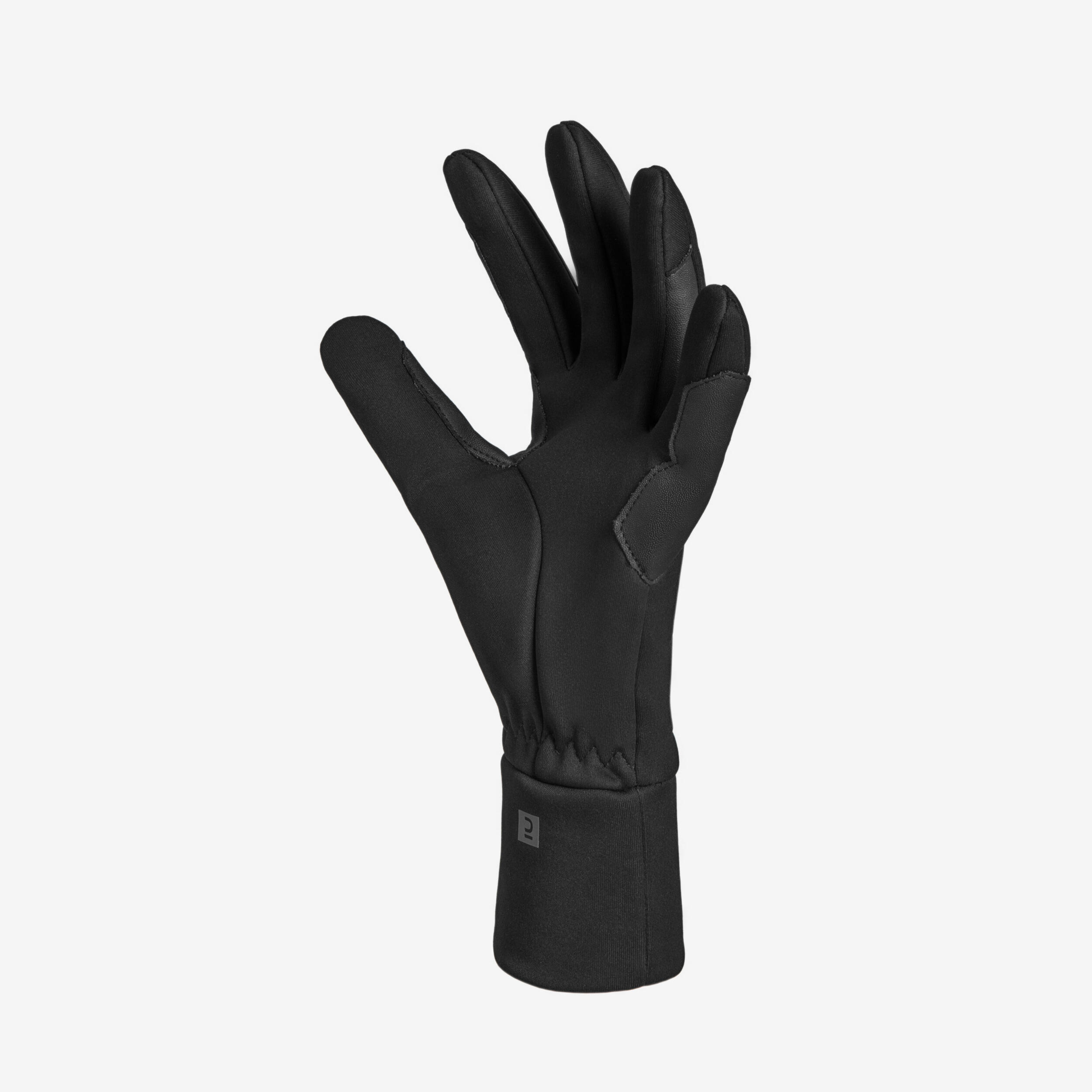 Riding Gloves Warm Horse Riding - 100 Black - FOUGANZA