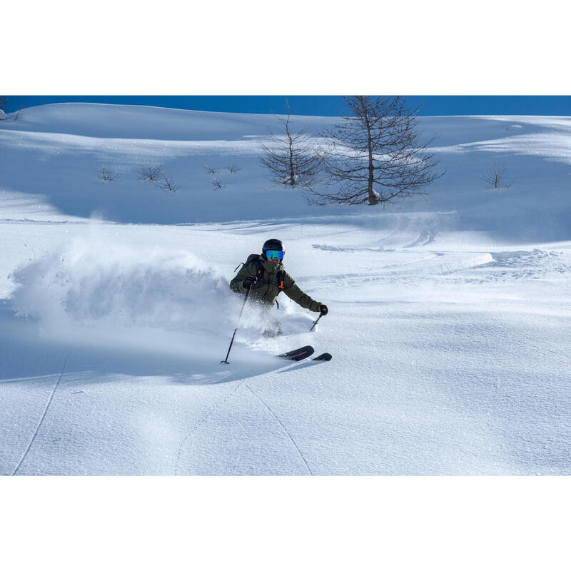 Pantalon de ski chaud et imperméable homme, FR500 kaki