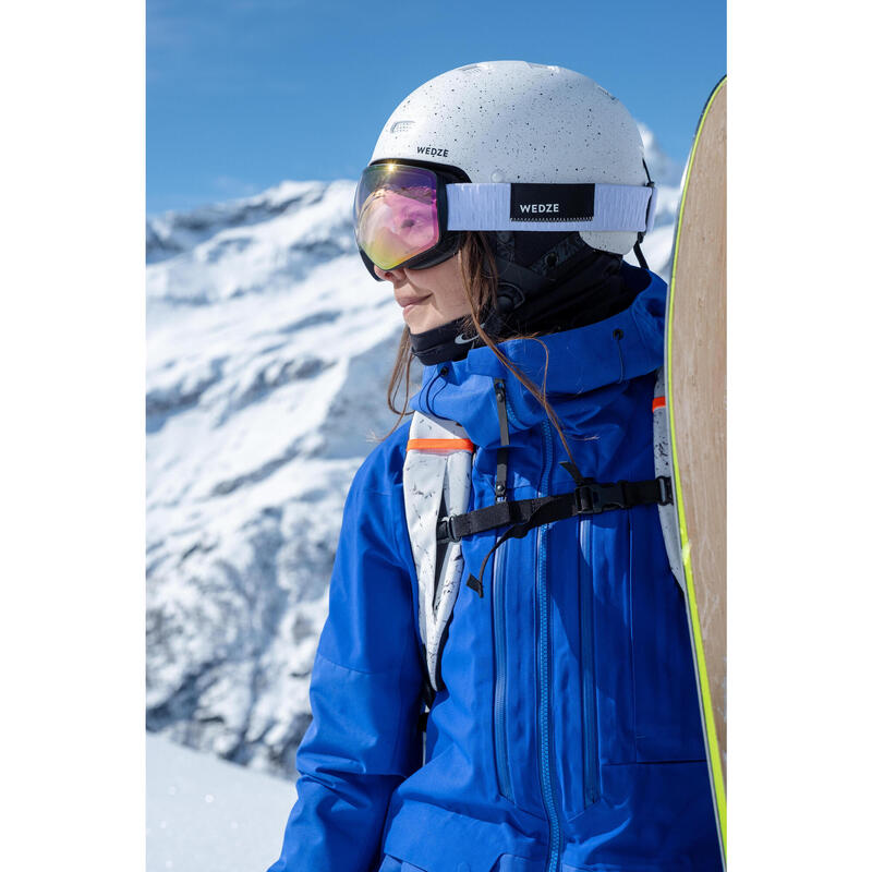 Capacete de Ski e Snowboard Adulto/Criança - H-FS 300 branco manchas
