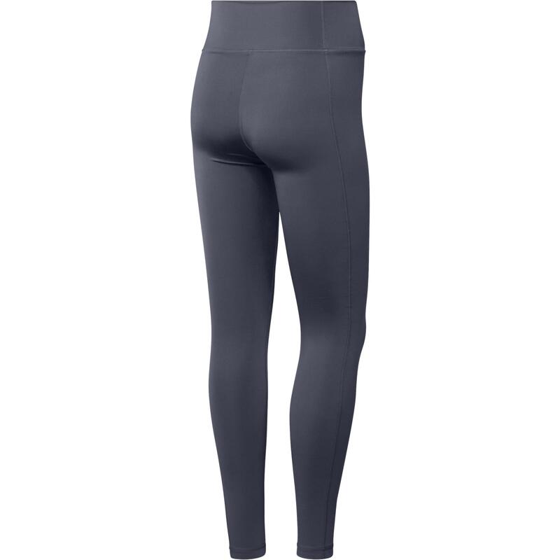 Leggings ADIDAS donna palestra modellanti traspiranti vita alta azzurri