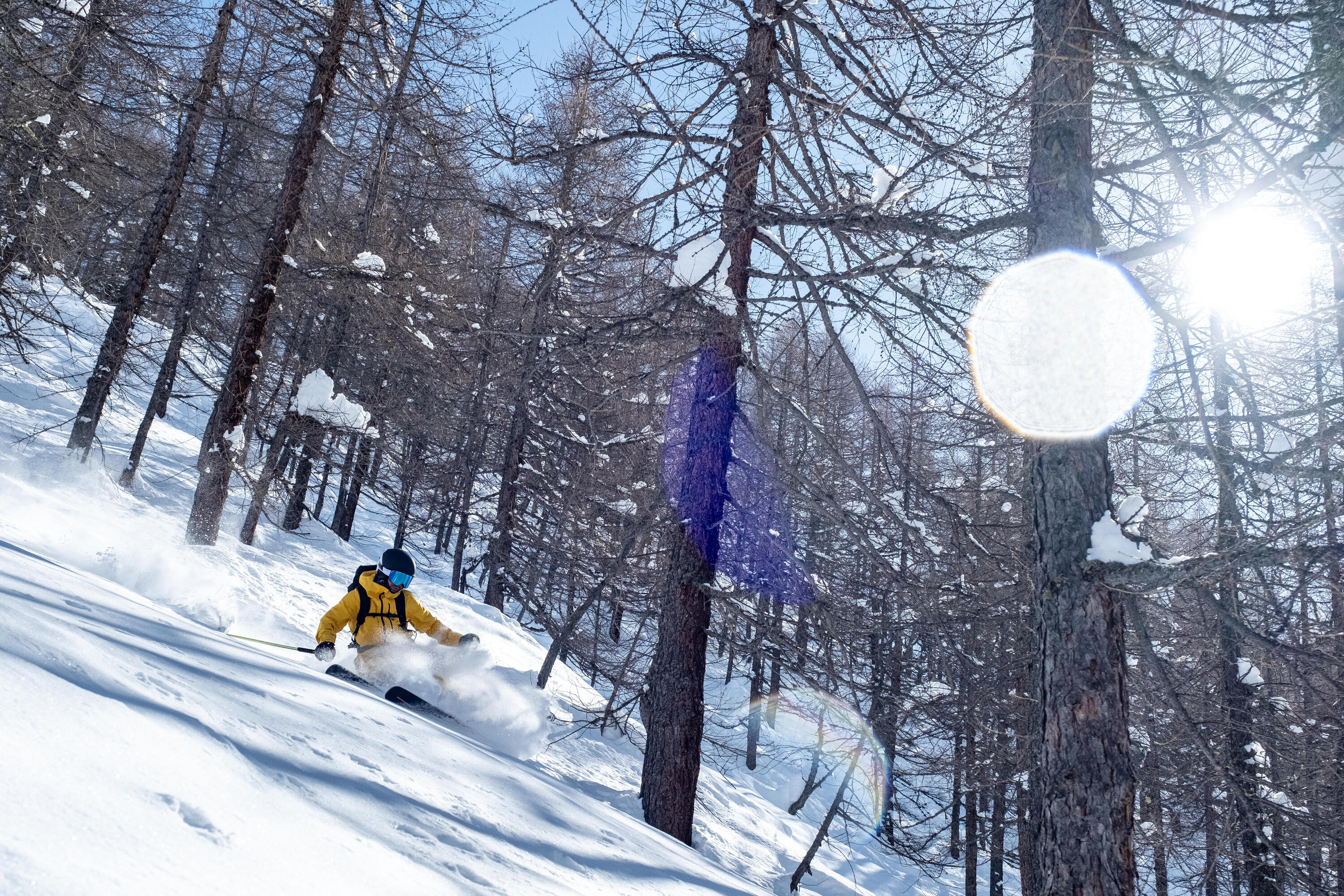 Veste de ski chaude et respirante homme, FR 500 jaune 13/14