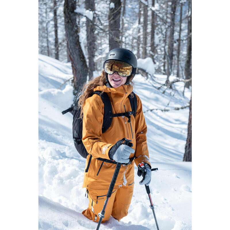 Veste de ski et snowboard chaude et respirante femme, FR 500 camel