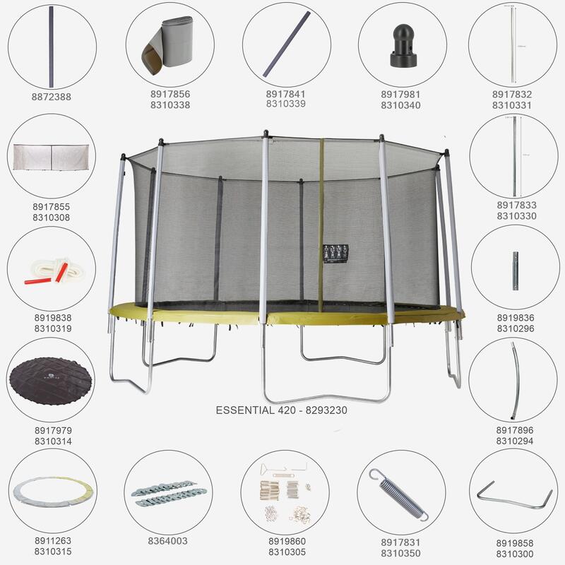 STRUCTURE CONTOUR & RACCORD - PIÈCE DÉTACHÉE POUR TRAMPOLINE ESS 420