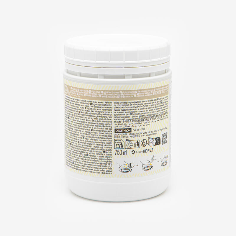 Grasa Cascos Natural Caballo/Poni Pomada Tratamiento Amarillo 750 ml