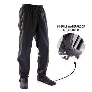 Overtrousers Unisex City 100 Waterproof Urban Commuting Cycling Lightweight Packable Protection - Assorted