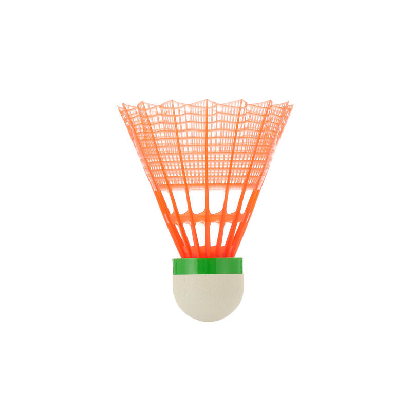 Set 3 Fluturași din plastic Badminton PSC100 Alb/Gri/Portocaliu