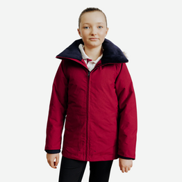 Veste équitation imperméable et chaude Enfant - 500 violet cerise