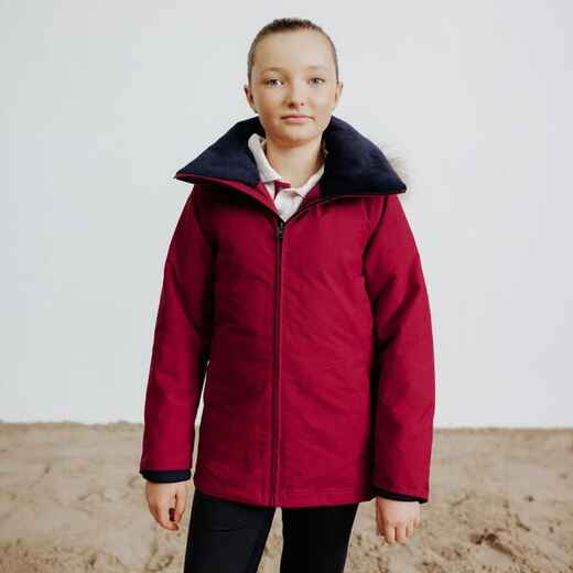 
      Kids' Waterproof and Warm Horse Riding Jacket 500 - Purple/Cherry
  