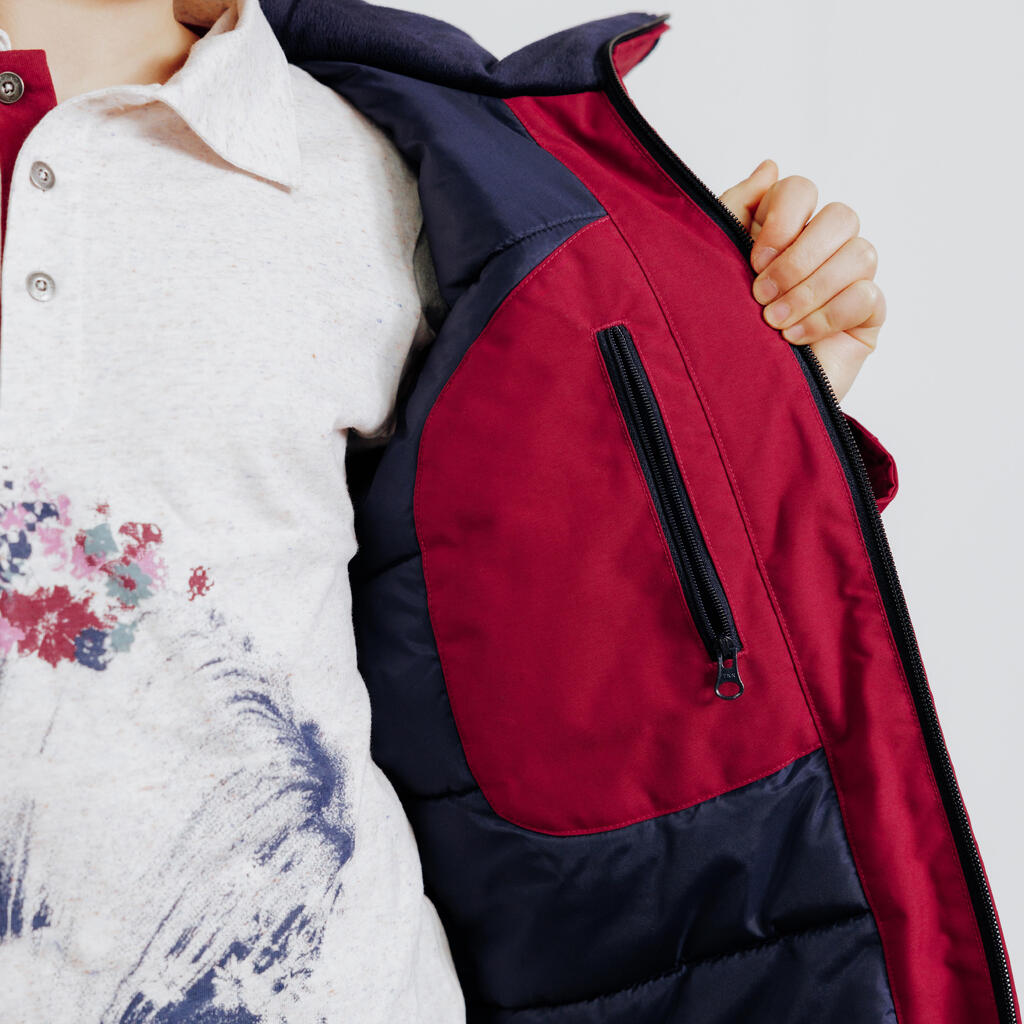 Kids' Waterproof and Warm Horse Riding Jacket 500 - Navy