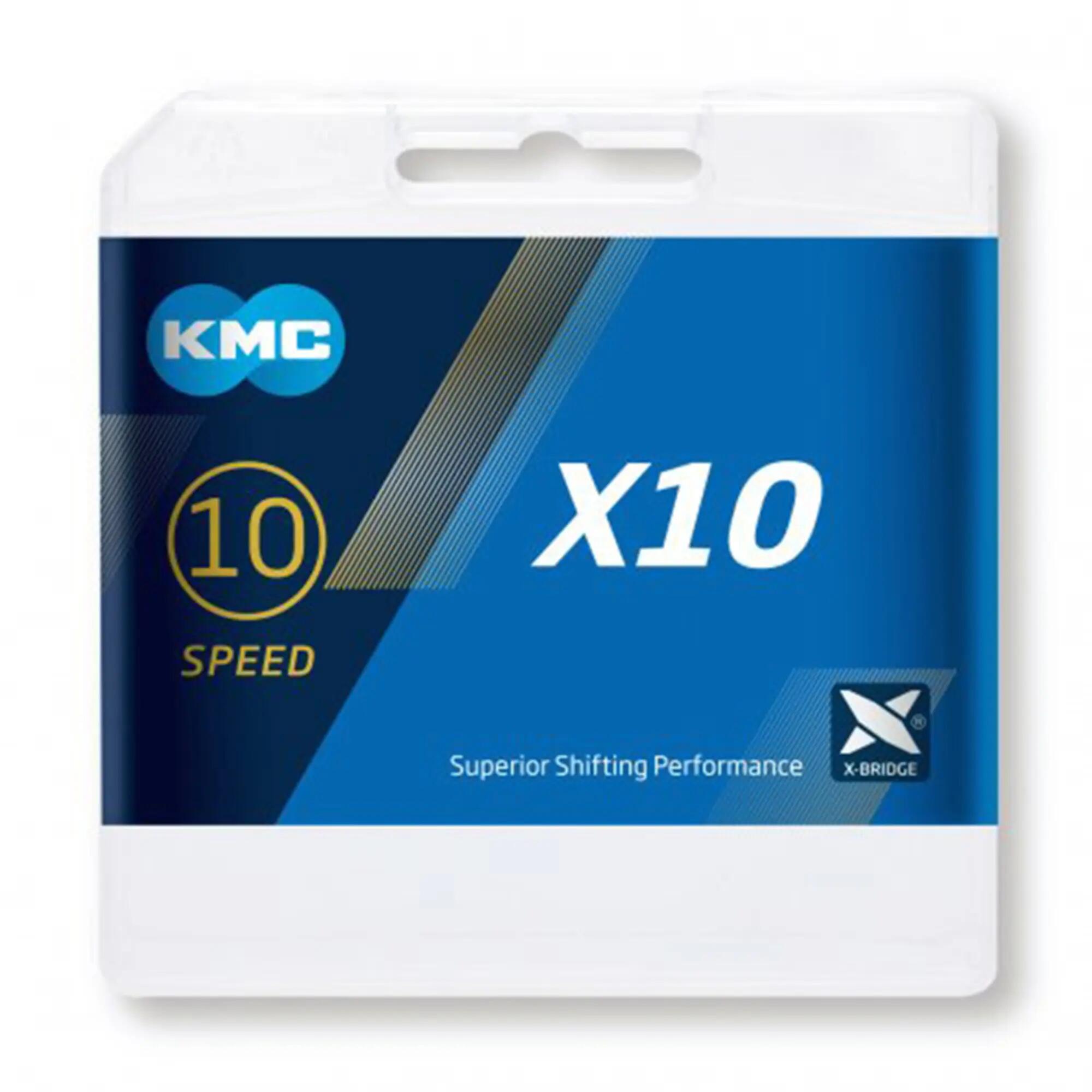 CADENA DE BICICLETA KMC X10 1/2X11/128" 10V TI-DORADA 2/2