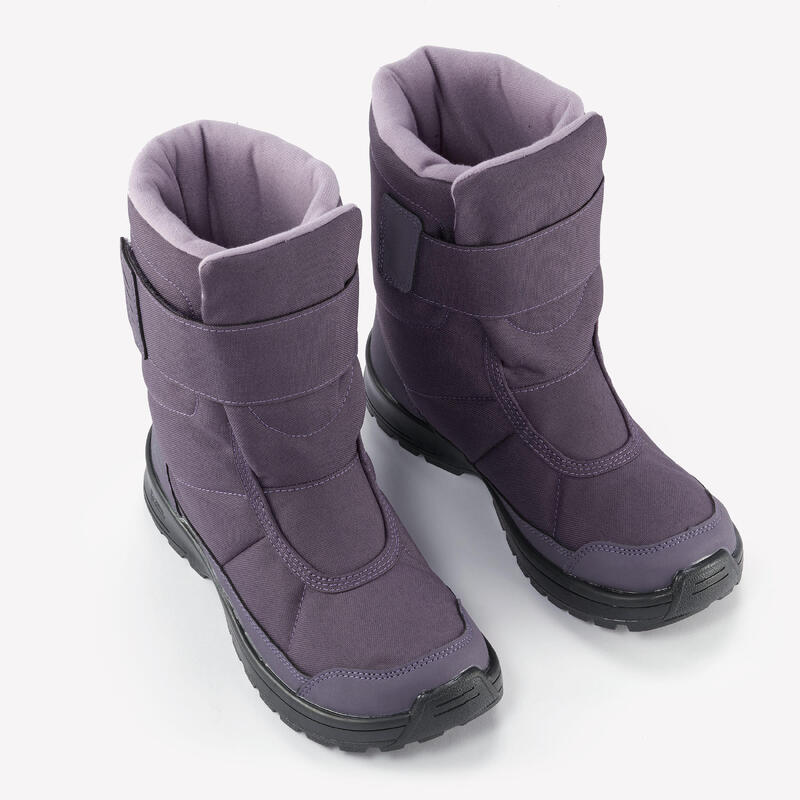 Çocuk Cırt Cırtlı Outdoor Kar Botu - Su Geçirmez - Mor - SH100