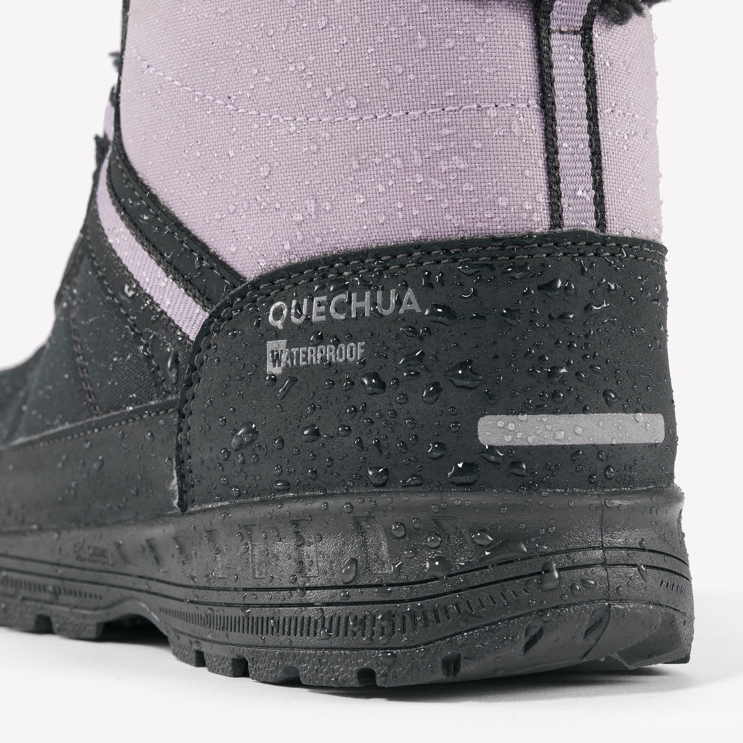 Kids’ Lace-Up Waterproof Winter Boots – SH 100 Sizes 3.5-6 - QUECHUA