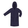 Kids’ microfibre compact hooded bathrobe in dark blue