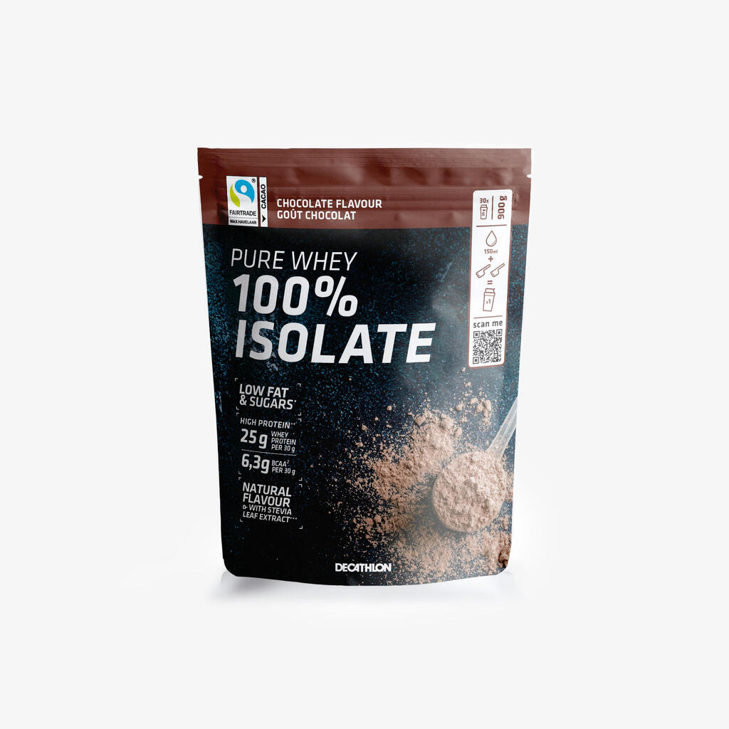 Protein Getränkepulver Pure Whey 100 % Isolate Schokolade 900 g 