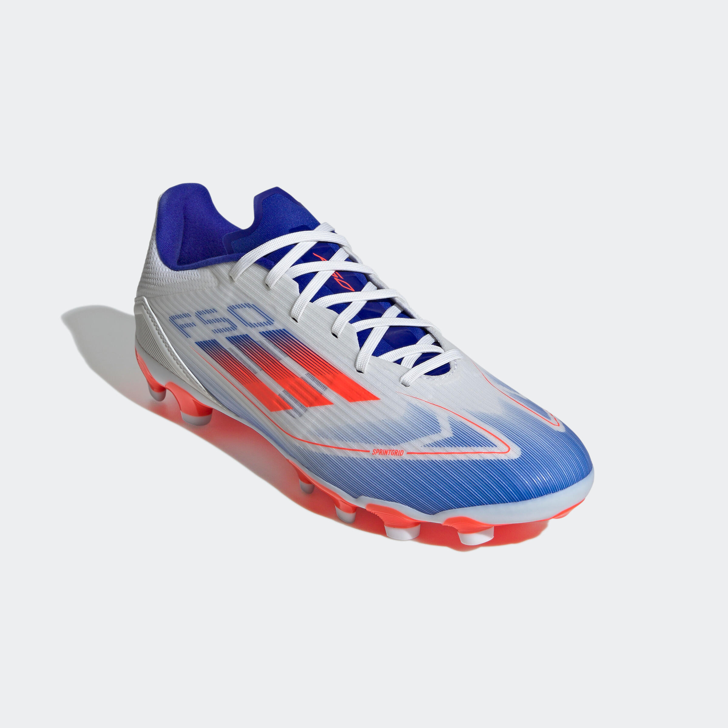 Scarpe calcio adulto ADIDAS F50 LEAGUE MG bianche 2/10