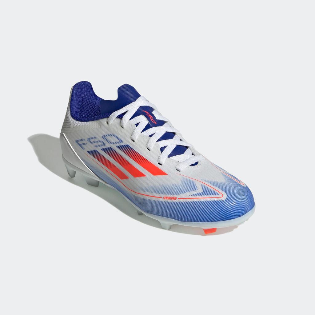 Kinder Fussball Nockenschuhe FG - ADIDAS F50 League weiss 