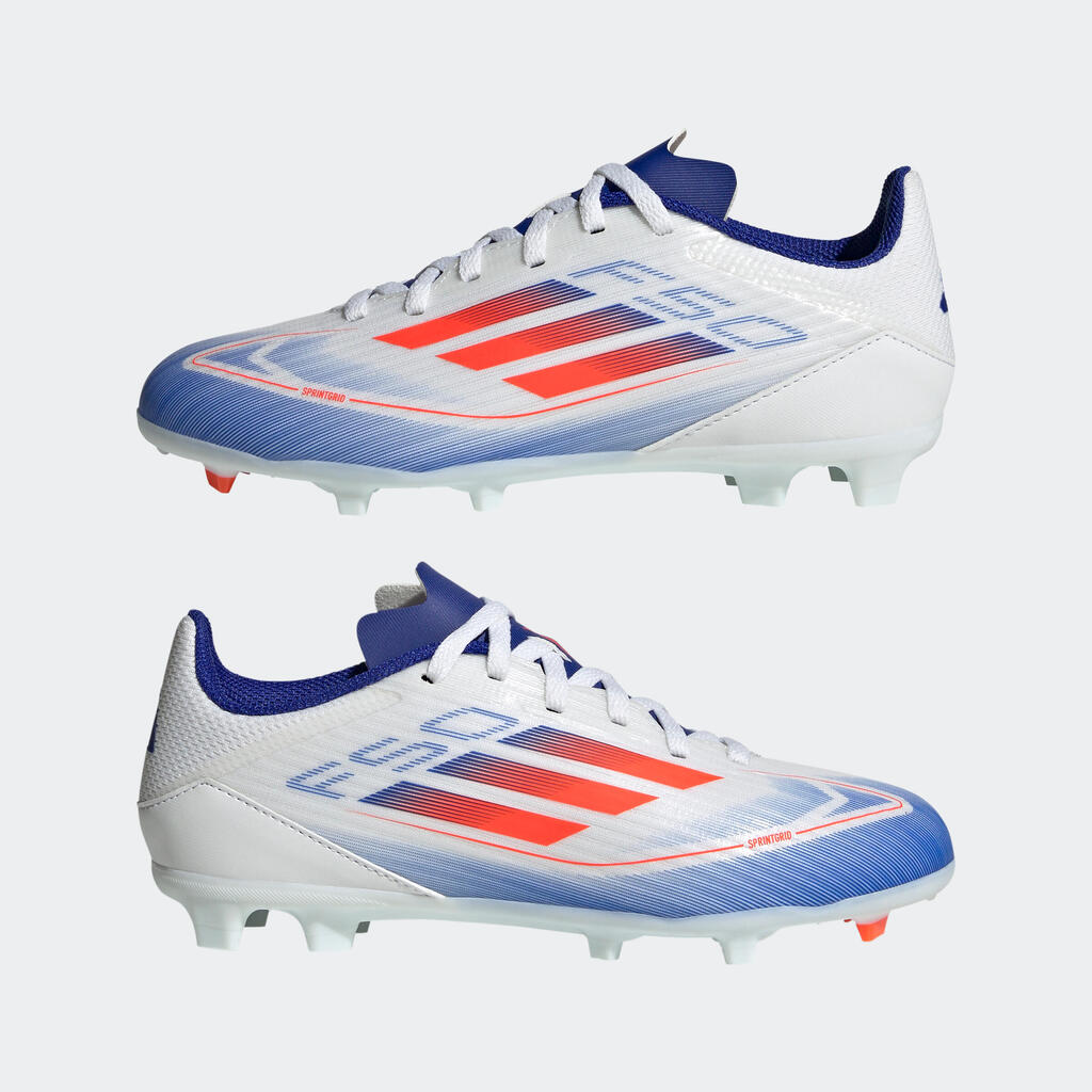 Kinder Fussball Nockenschuhe FG - ADIDAS F50 League weiss 