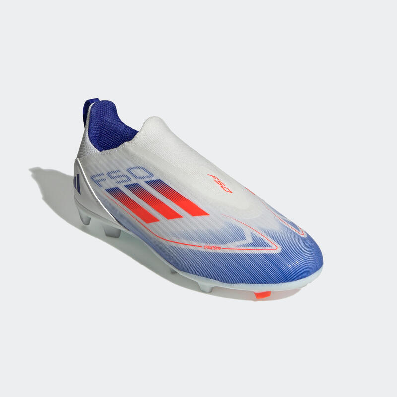 Dětské fotbalové kopačky F50 League Laceless FG ADIDAS Decathlon