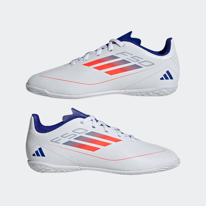 Zaalvoetbalschoenen voor kinderen F50 Club Futsal wit