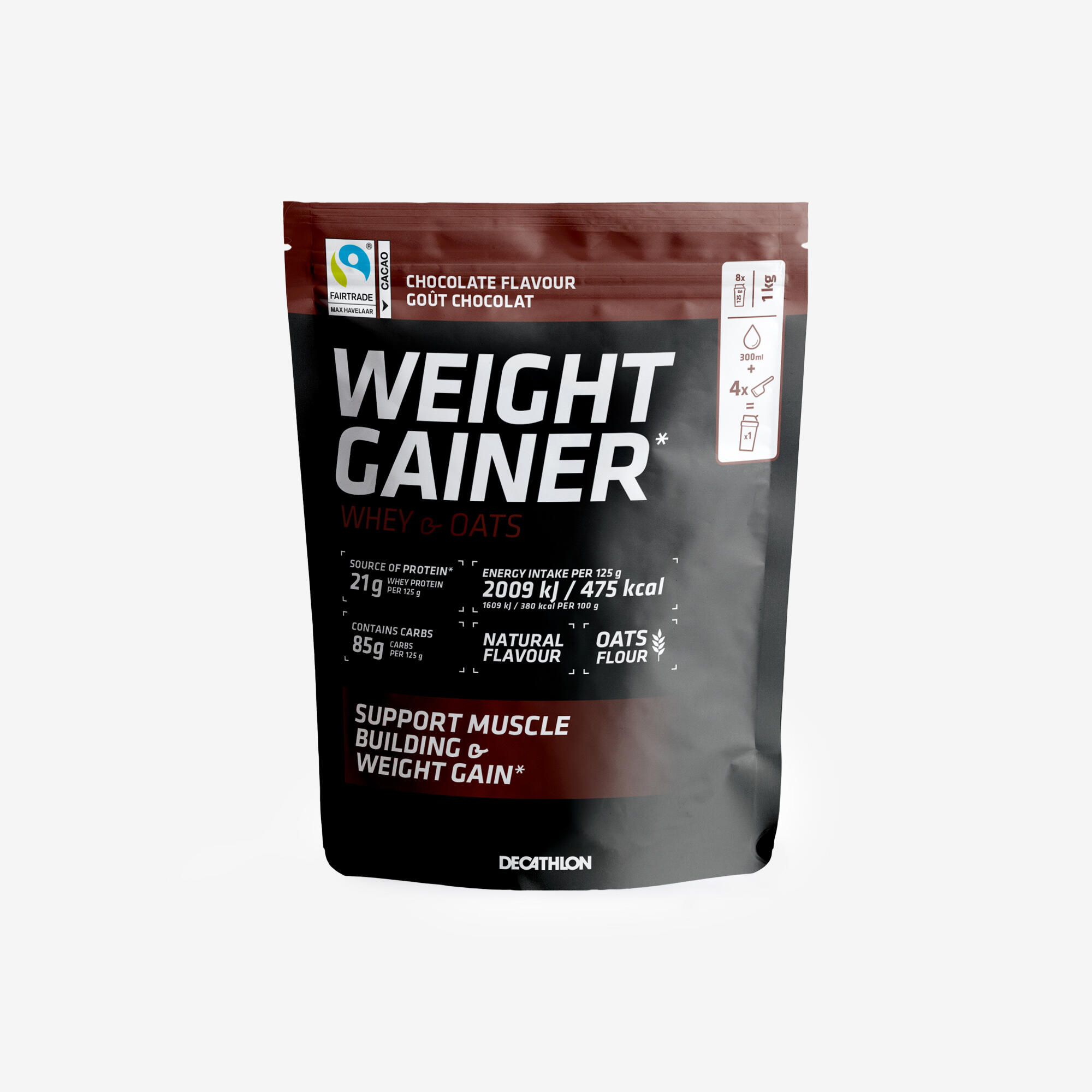 Weight gainer avena e siero di latte gusto cioccolato, 1 kg