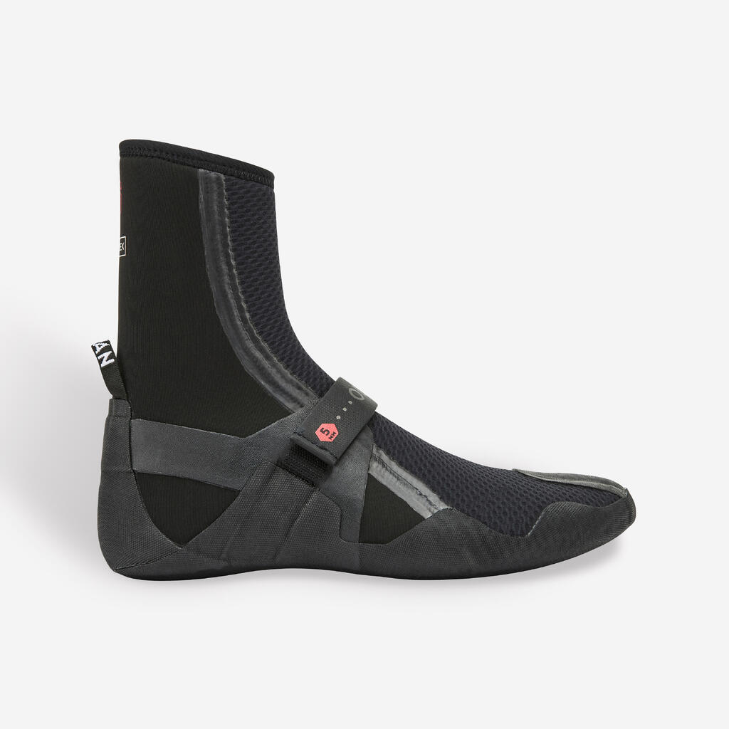 Neoprenschuhe Surfen 900 Yulex 5 mm - Schwarz