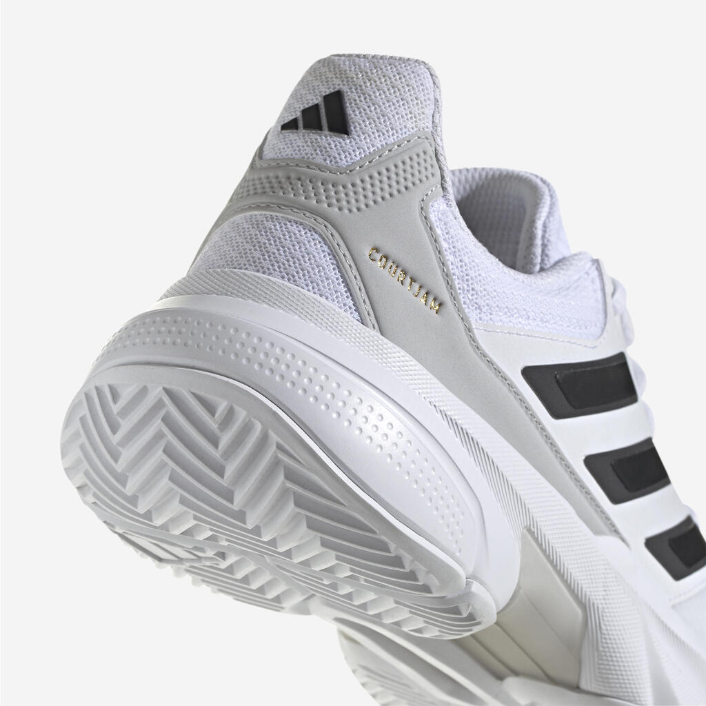 Pánska tenisová obuv Courtjam na rôzne povrchy biela