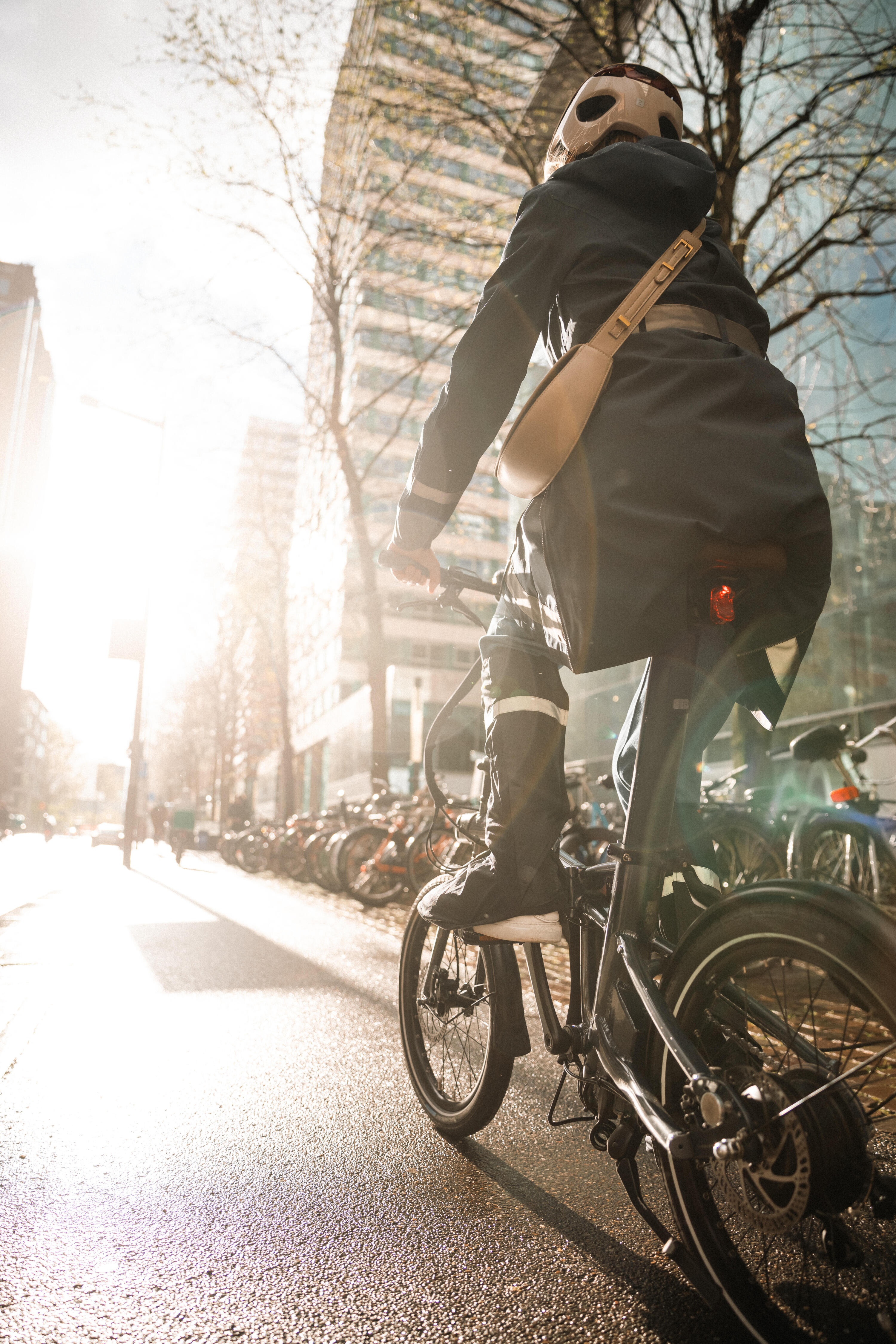 City Bike Waterproof High Overshoes - Black 7/8