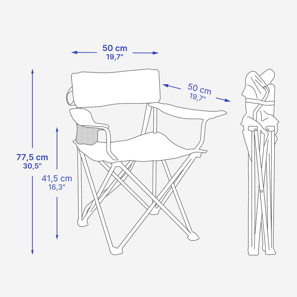 Fauteuil pliant pour le camping