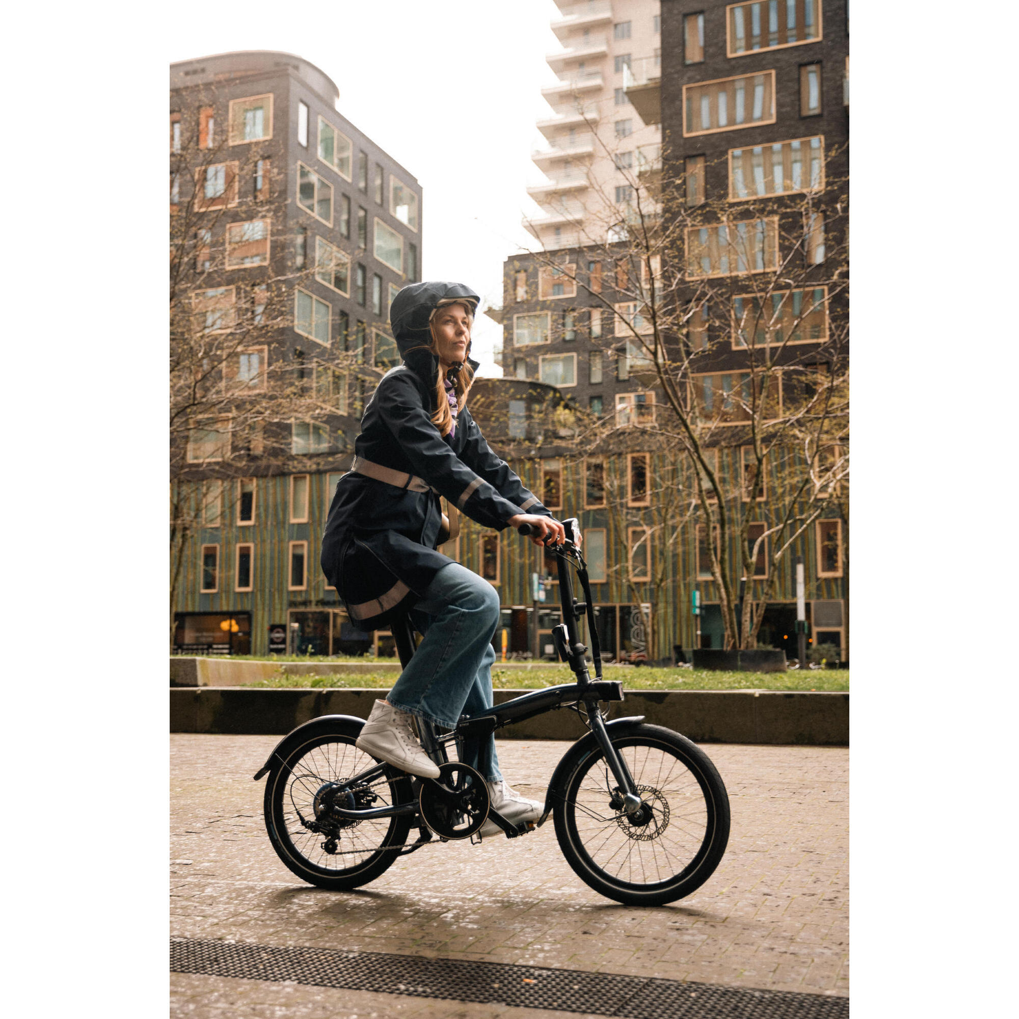 Velo pliant electrique 20 pouces e fold 900 1 seconde BTWIN Decathlon