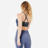 Dynamic Yoga Sports Bra - Dark Blue