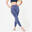 Legging yoga 7/8 sans couture femme, bleu