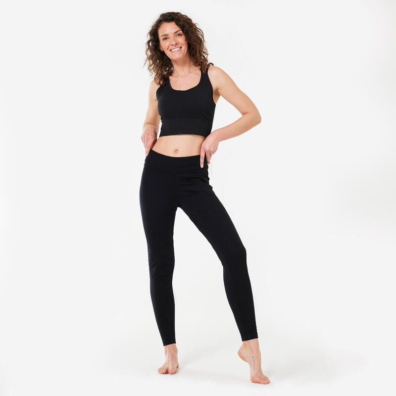 Leggings donna yoga cotone bio donna neri