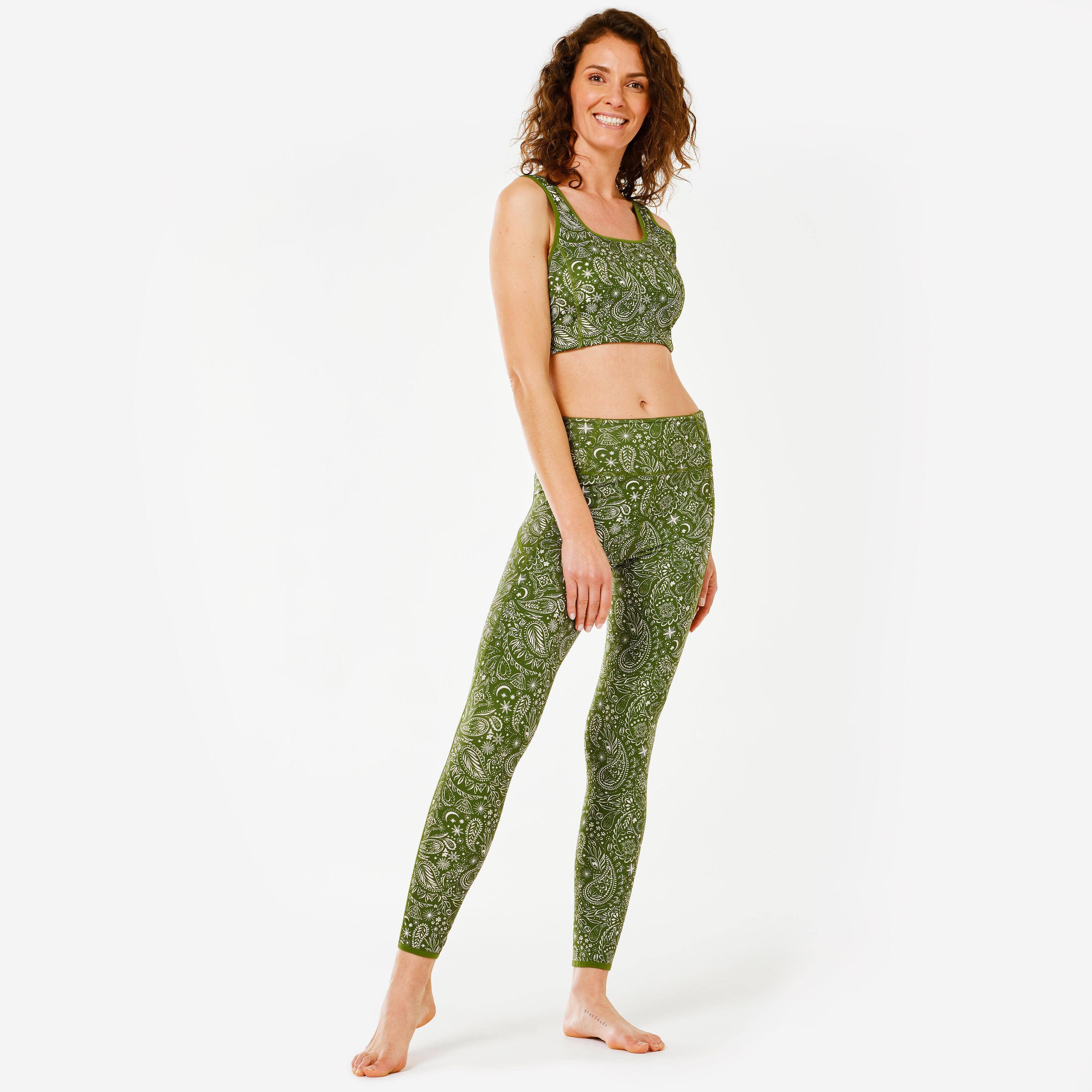 Leggings Yoga Mujer Verde Talle Alto Ultrasuaves 2/5