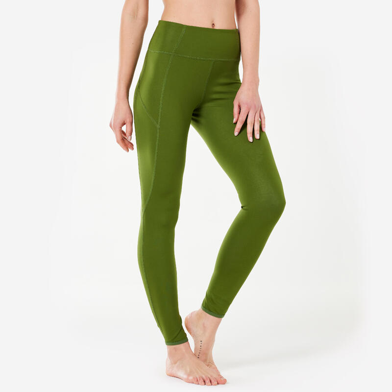 Legging de yoga taille haute ultra doux femme, vert