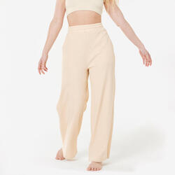 Pantalon yoga de retraite femme, marron sépia