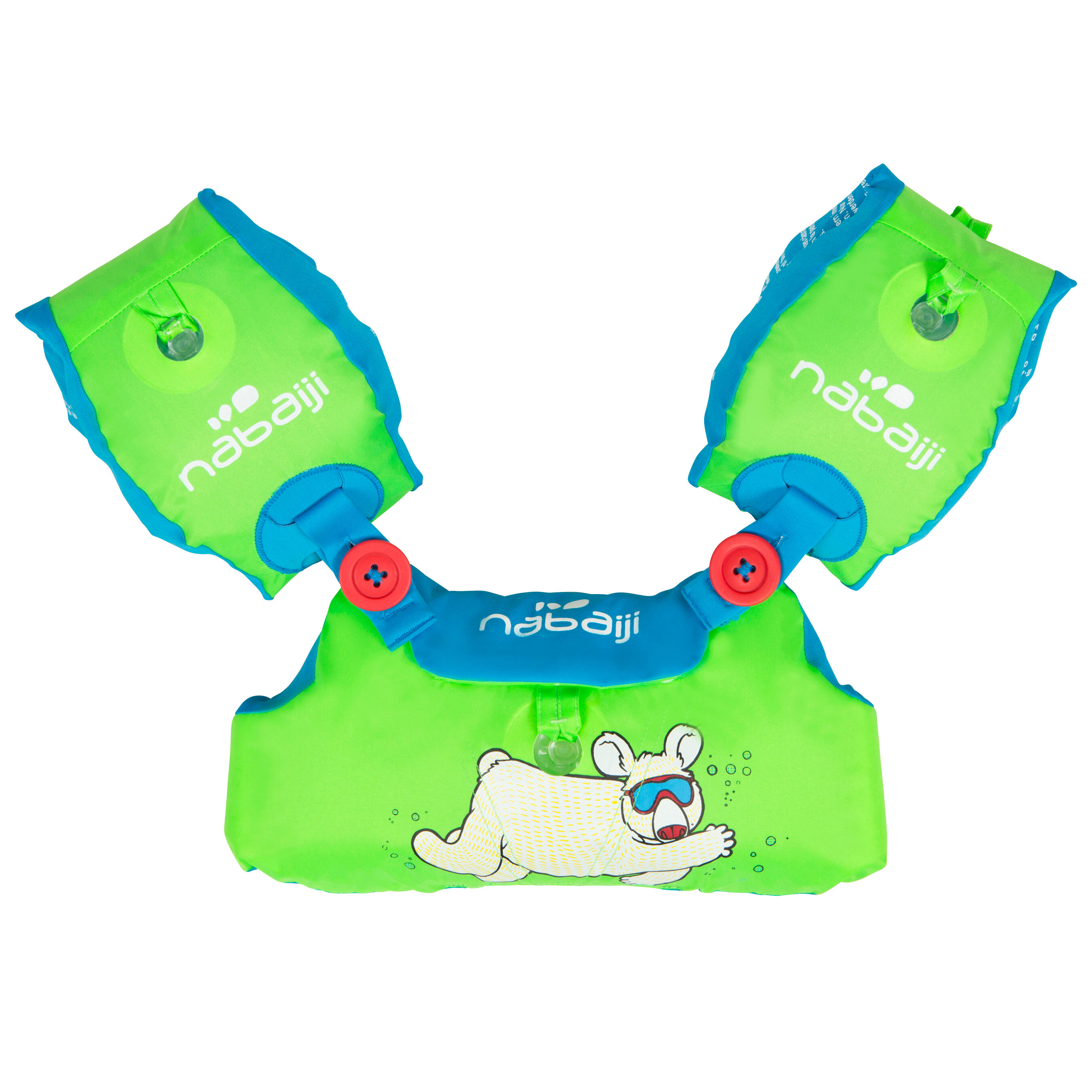 NABAIJI Tiswim progressive 15-30 kg armband-belt - green bear design
