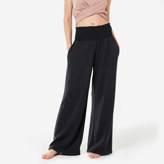PANTALON LARGE YOGA SMOCK NOIR