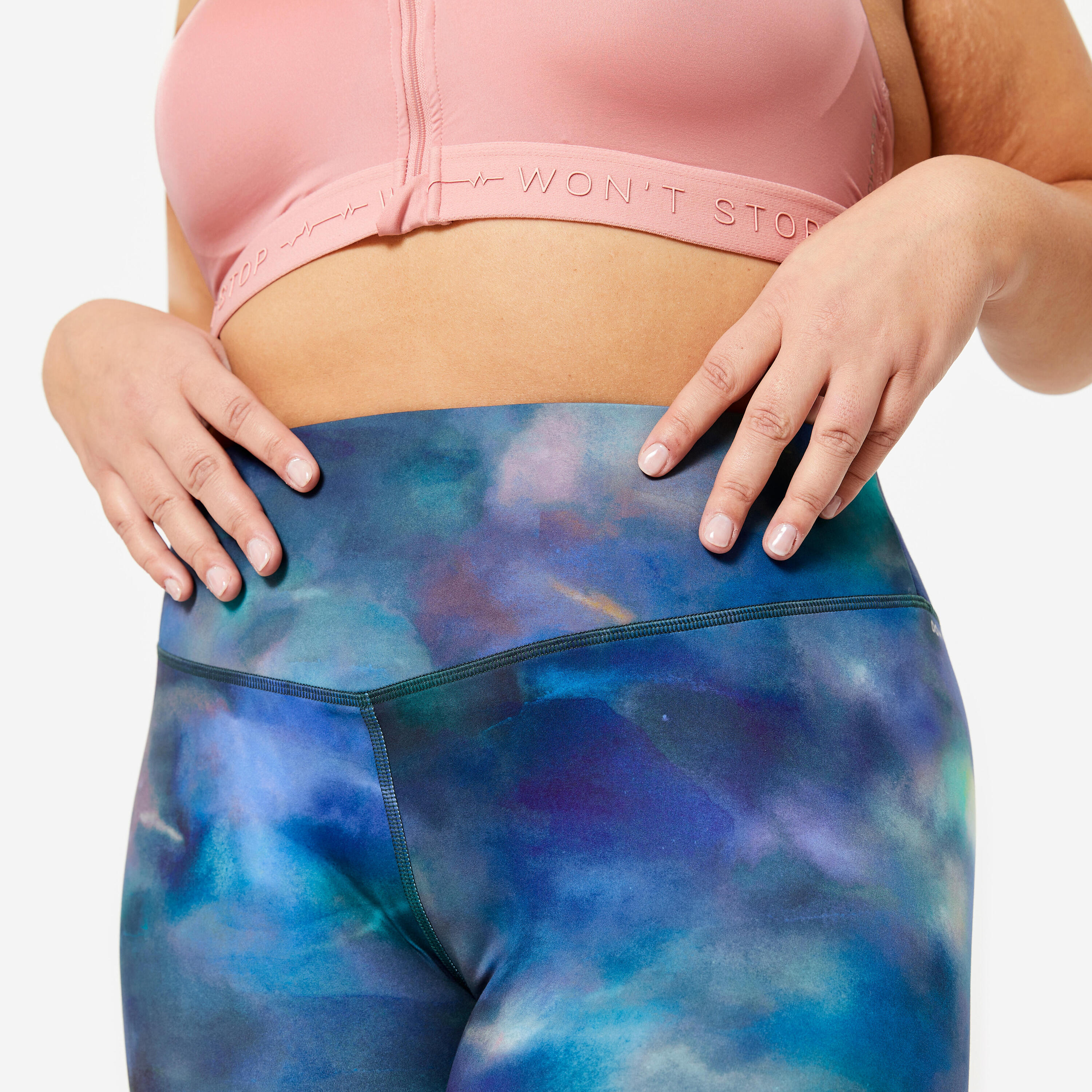 Női fitnesz leggings, magasított derekú  5/7