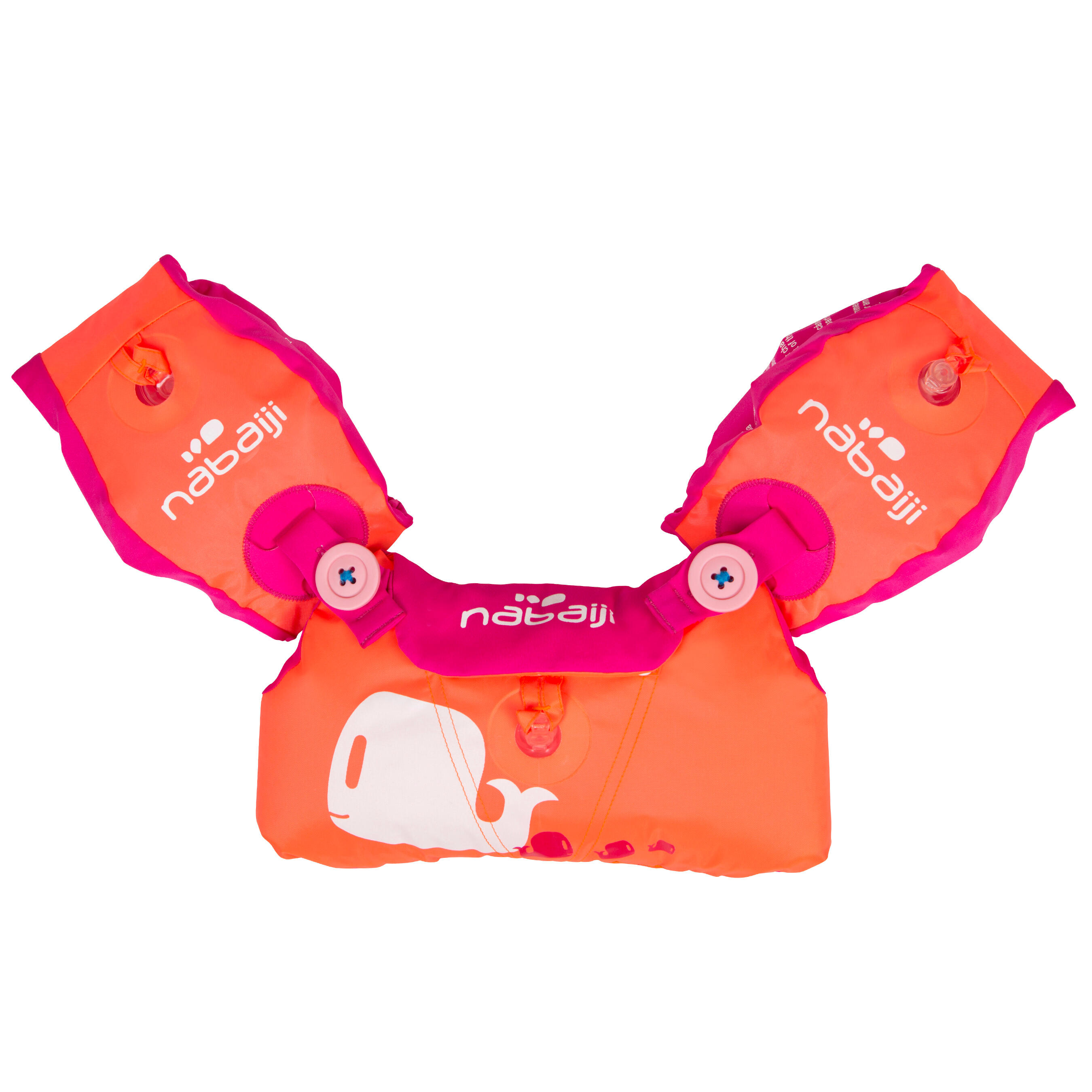 NABAIJI Tiswim progressive 15-30 kg armband-belt - orange and pink whale design