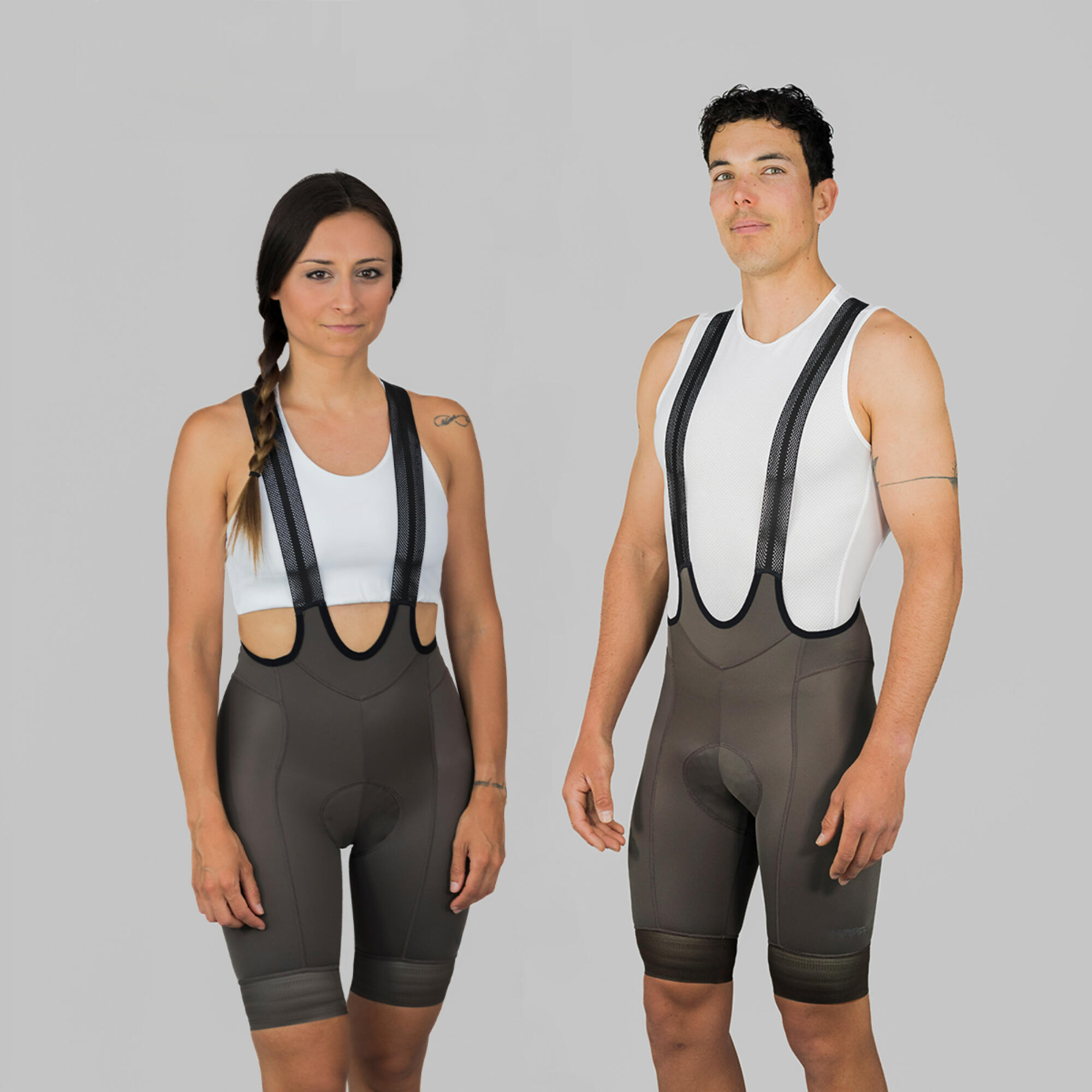 VESTTA Culotte ciclismo corto con tirantes Unisex Vestta Pro Essential Brown 24