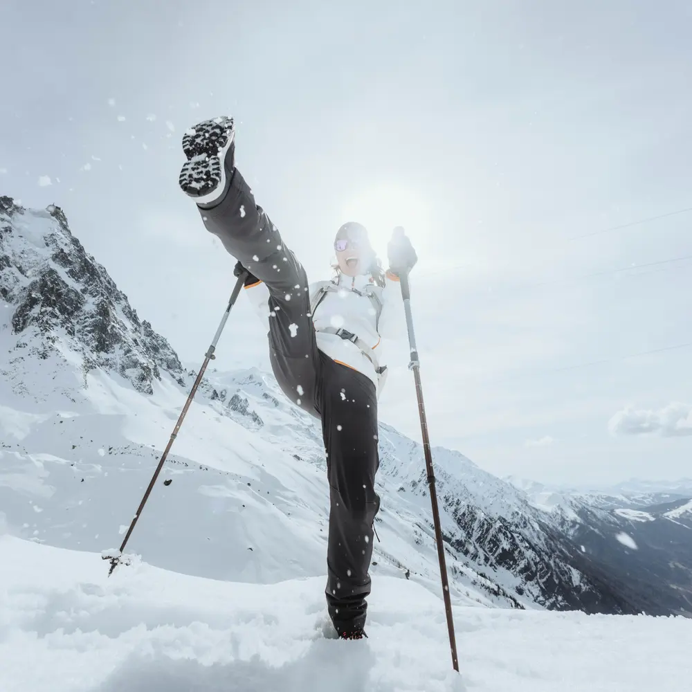 Senderismo en la nieve
