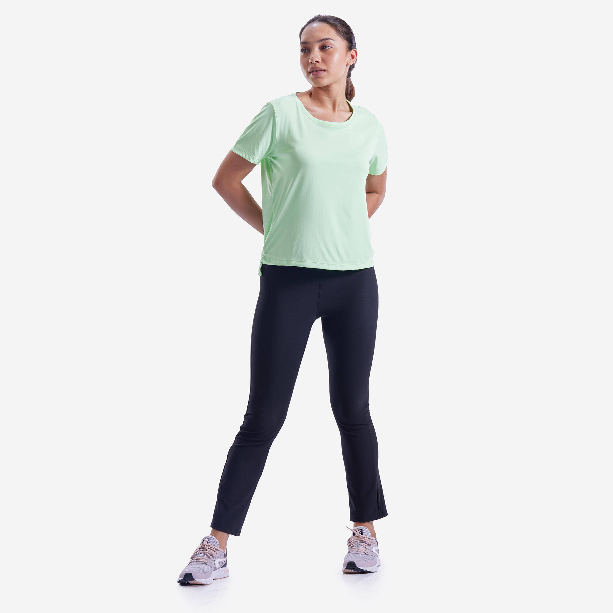 Women Gym Sports T-Shirt - Light Green -  1