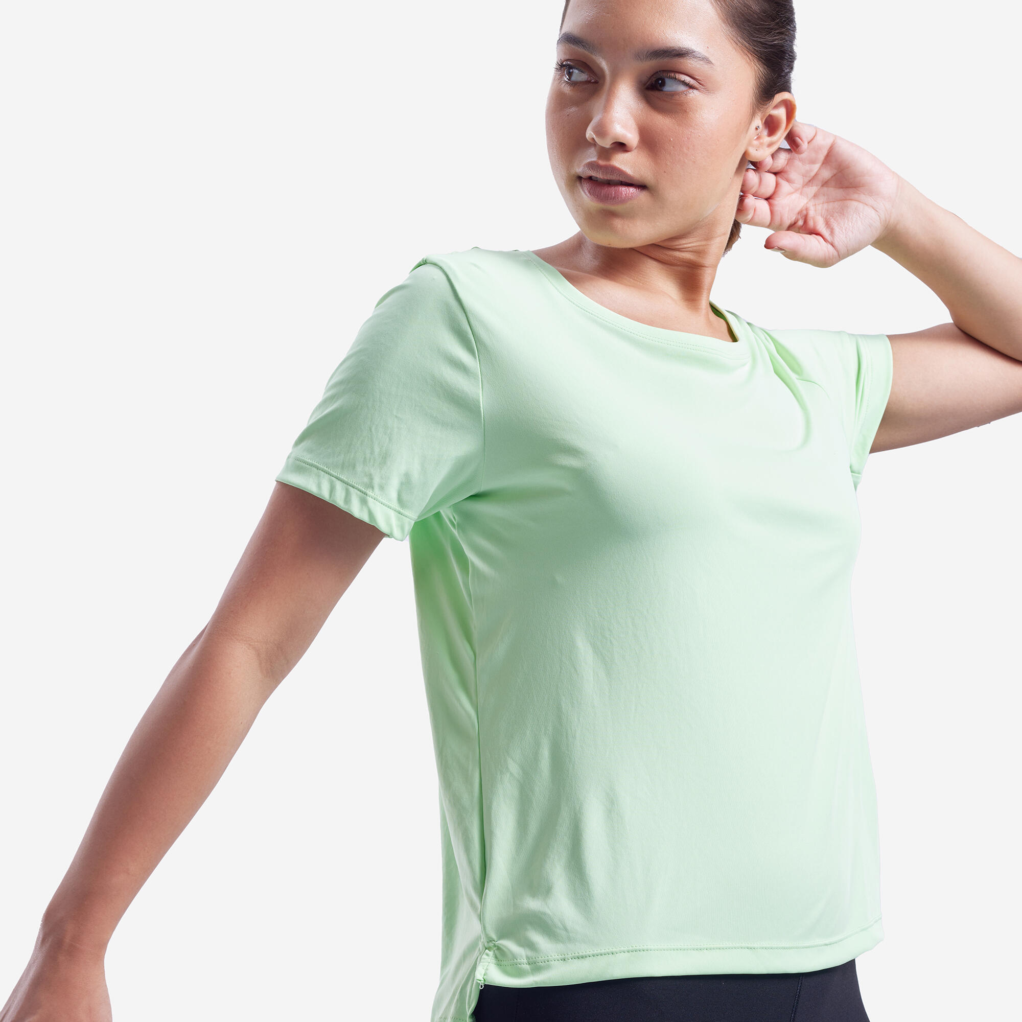 Women Gym Sports T-Shirt - Light Green