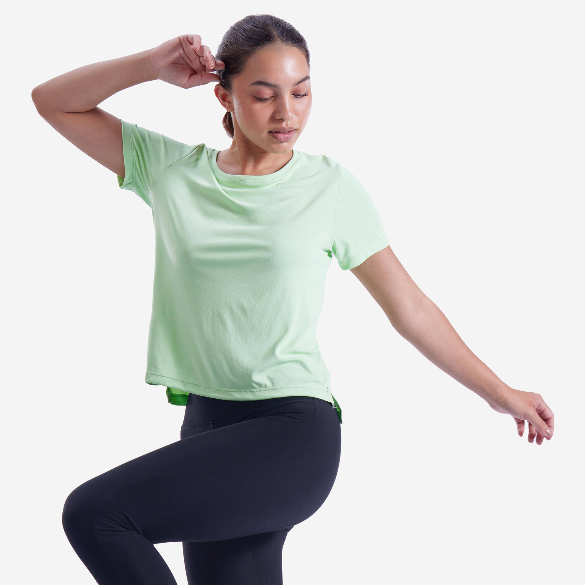 Women Gym Sports T-Shirt - Light Green -  3