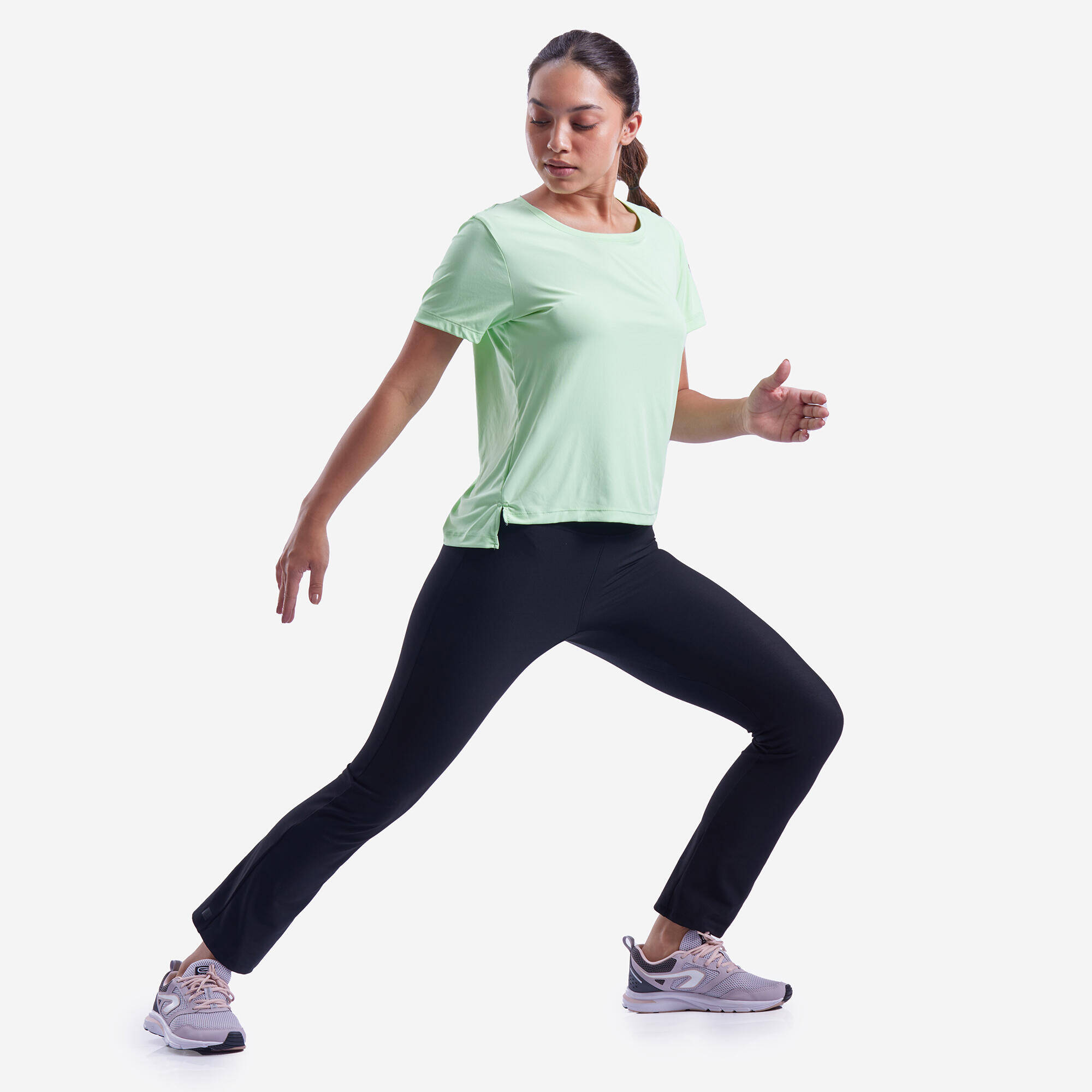 Women Gym Sports T-Shirt - Light Green -  2