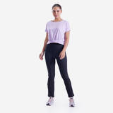 Women Gym Crop T-Shirt Loose Fit - Purple