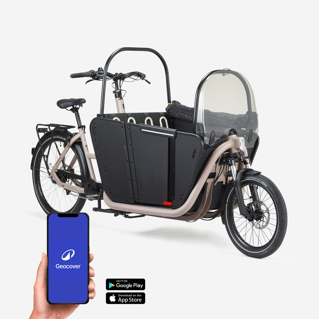 E-Lastenfahrrad Cargobike Long John F900E Family gelb 